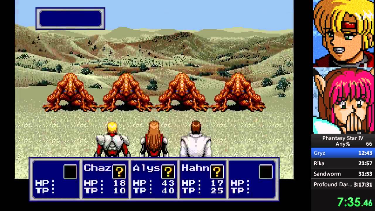 Phantasy Star IV - Any% Speedrun (3:15:19)