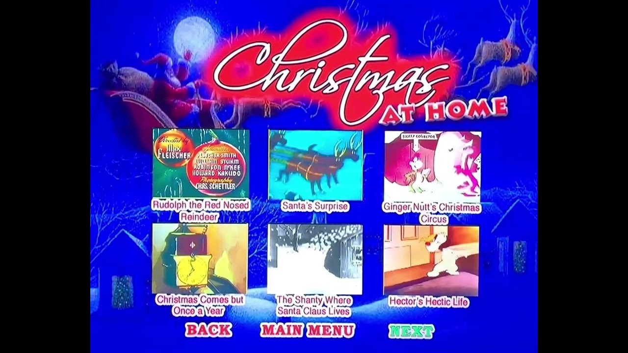 Vintage Movie Classics Christmas At Home DVD Menu