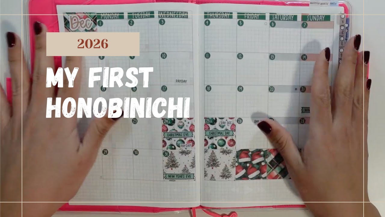 Mi primera decoración en mi  Hobonichi 2026