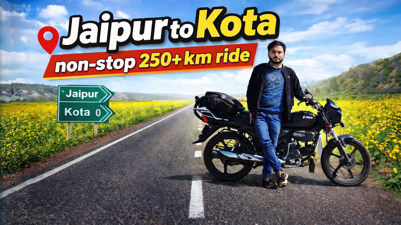 Jaipur to Kota | Nonstop 250+ KM Ride | Riding through Mustard Fields | Splendor XTEC 2.0 #mrchandan