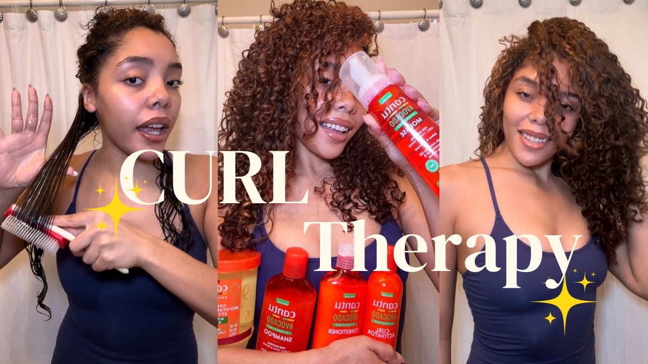 CURL THERAPY | all things hair, Life, God | using CANTU avocado line