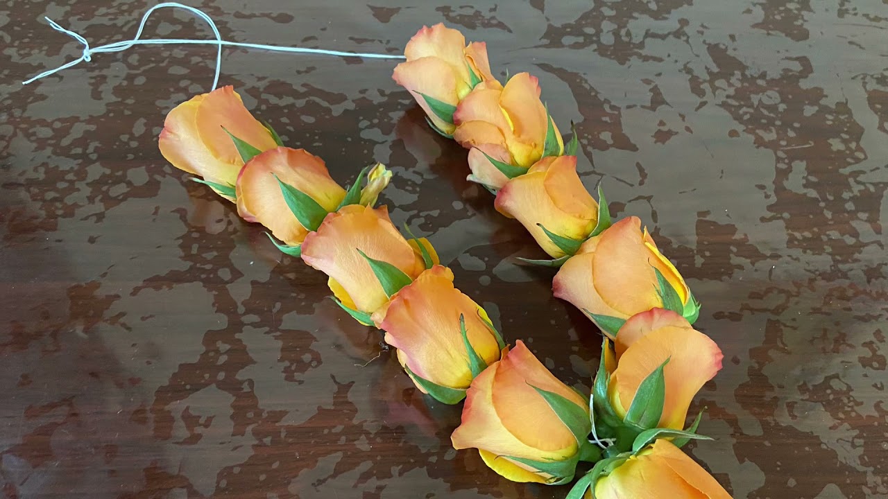DIY - How to make Simple and easy rose garland /rose malai