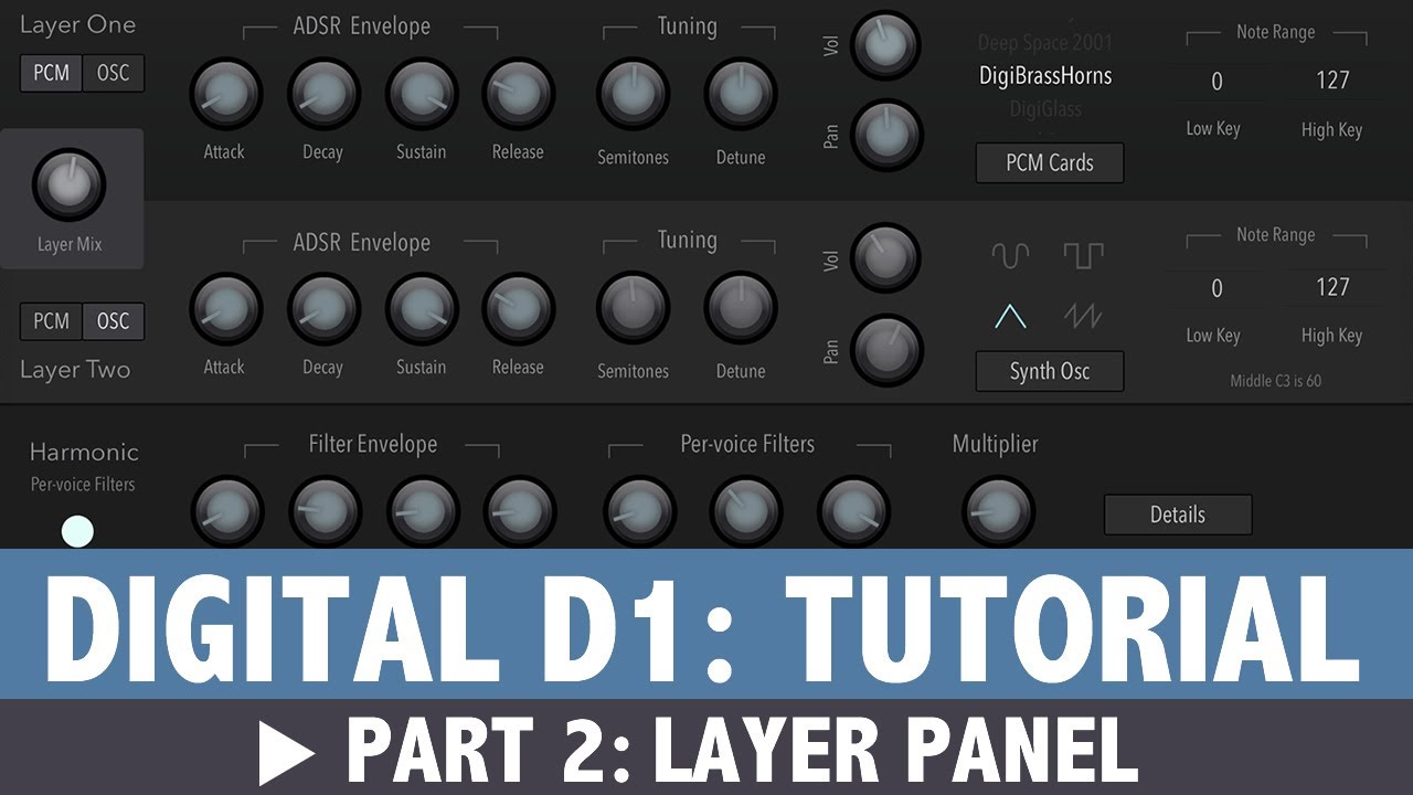 AudioKit Digital D1 Tutorial: Part 2 - Layer Panel