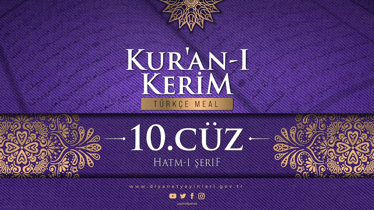 KUR'AN-I KERİM MEALİ - 10.CÜZ