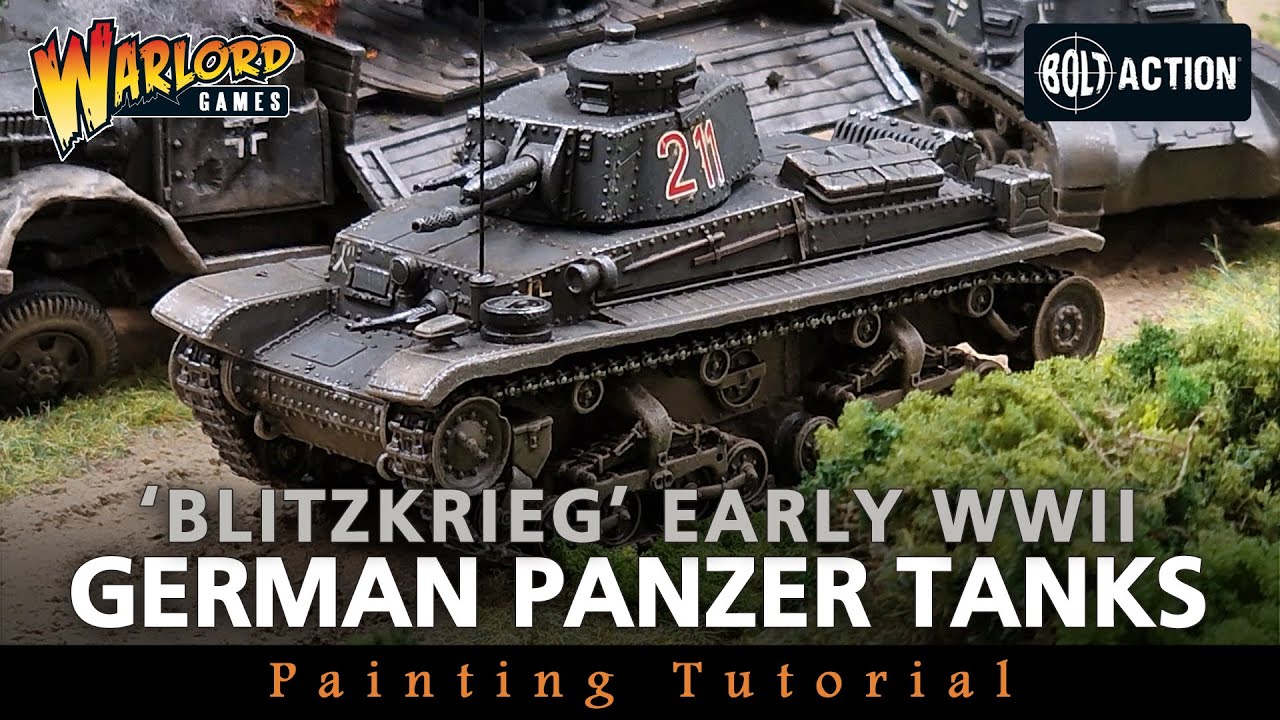 Урок по покраске моделей Bolt Action | Как покрасить германские танки Panzer времен Блицкрига в н...