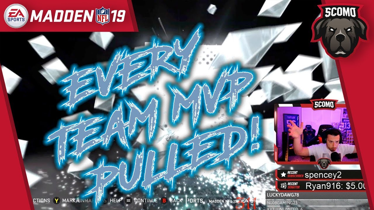 Pulling Every 97 Overall Team MVP! Scout Master! Madden NFL 19