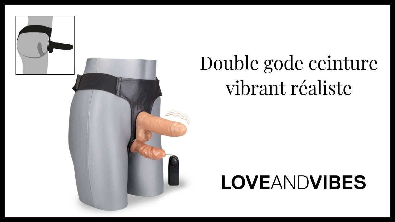 Double gode ceinture vibrant r&eacute;aliste - LOVE AND VIBES
