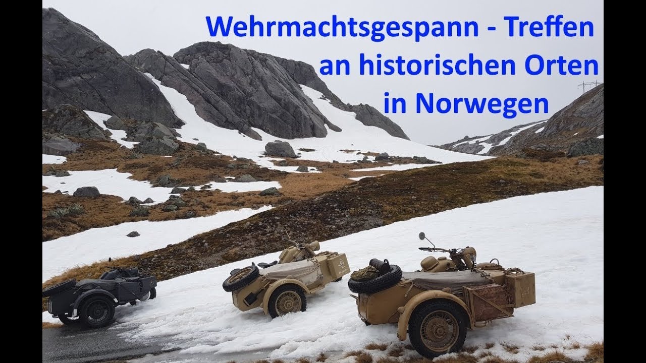 Wehrmachtsgespann-Treffen am historischen Stätten in Norwegen - Einmann U-Boot