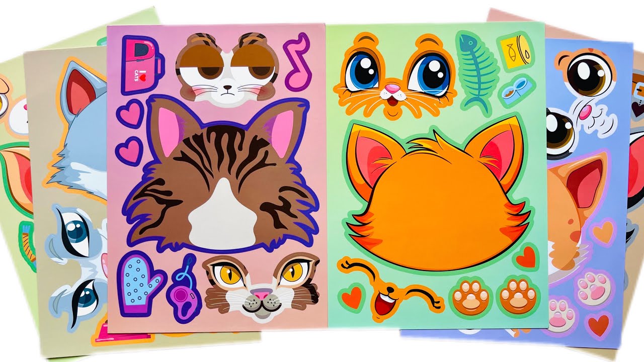 ✨🐈Cute cat sticker book diy#diy#asmr#paper#toys#cute