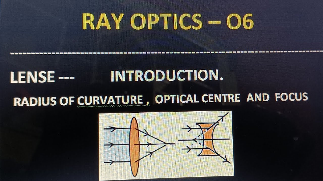 Ray optics  LENSE.   optical centre and focus