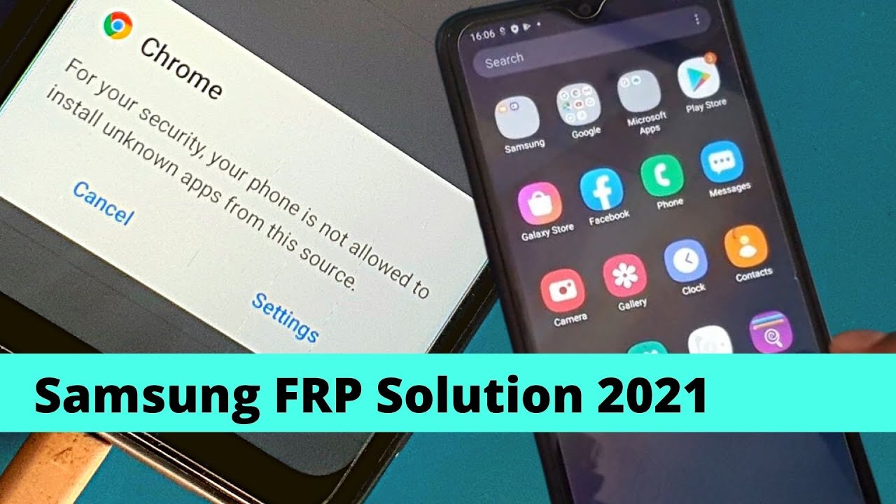 your phone is not allowed to install unknown apps How to fix | Samsung A10s FRP Bypass 2021