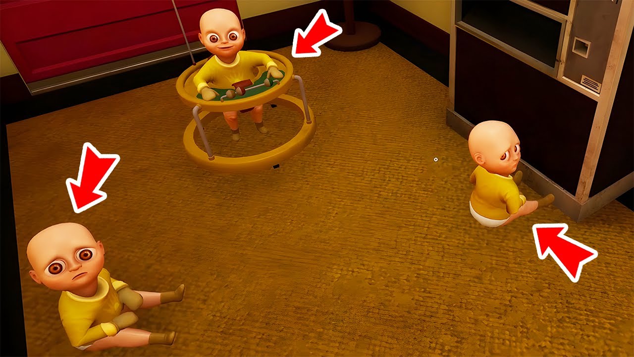 Üç Çılgın Bebeğe Bakıcılık Yap 😱 The Baby in Yellow Crown Childcare