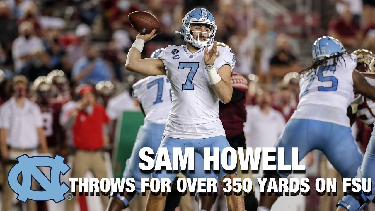 UNC QB Sam Howell Throws For Over 350 Yards On FSU