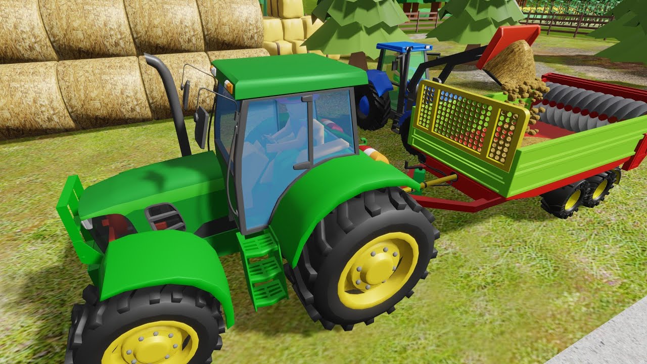 Brand New Viral Green John Deere Tractor and First Heavy Duty Job - Loading and Spreading Manure