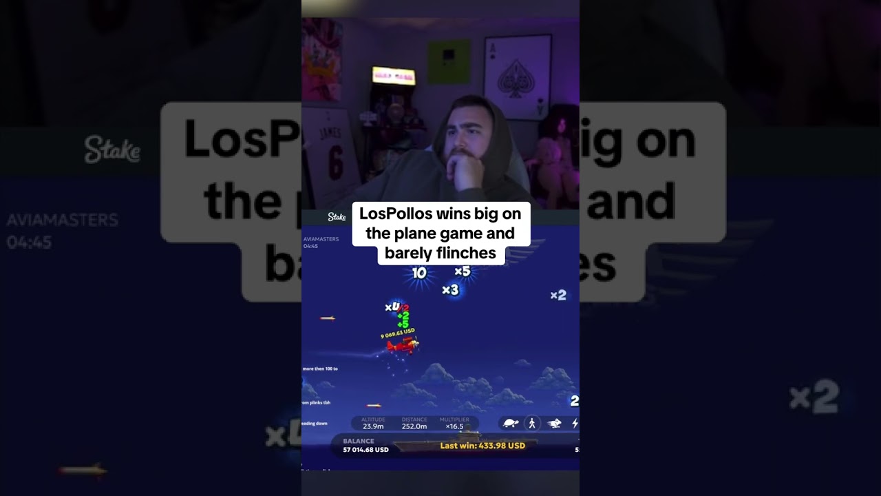 Los wins big on the Plane game and barely reacts 