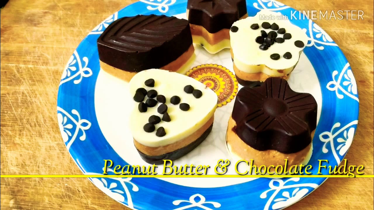 3 Layer Peanut Butter & Chocolate Fudge।। Quick and Simple Dessert Recipe for kids।।