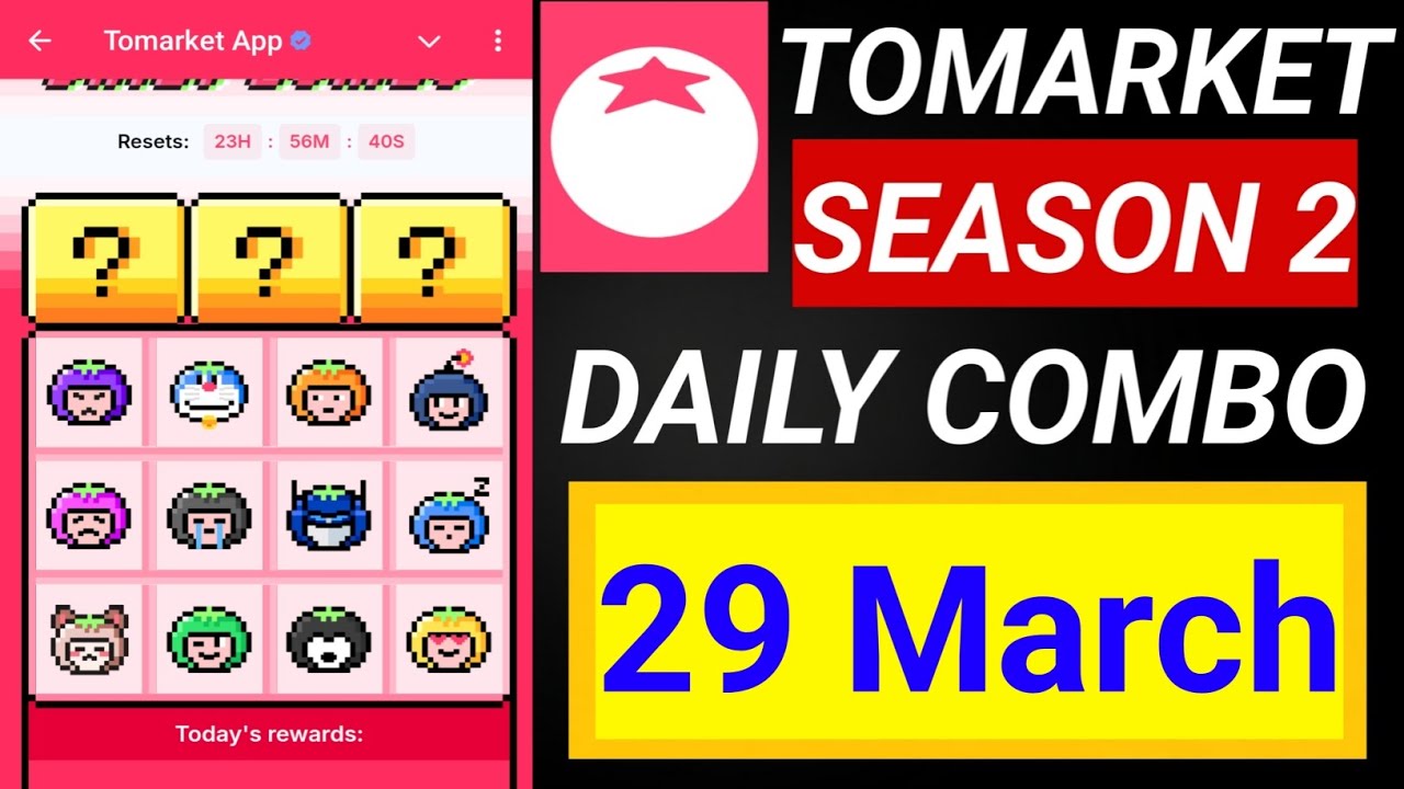 Tomarket Daily Combo | Today Tomarket Combo | 29-30 March 