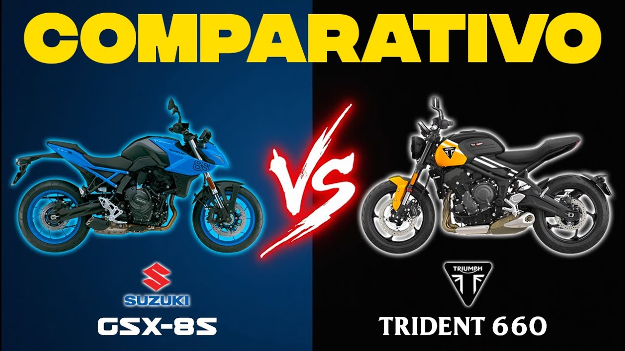 QUAL MOTO É A MELHOR? TRIUMPH TRIDENT 660 vs. SUZUKI GSX-8S | COMPARATIVO COMPLETO 2025
