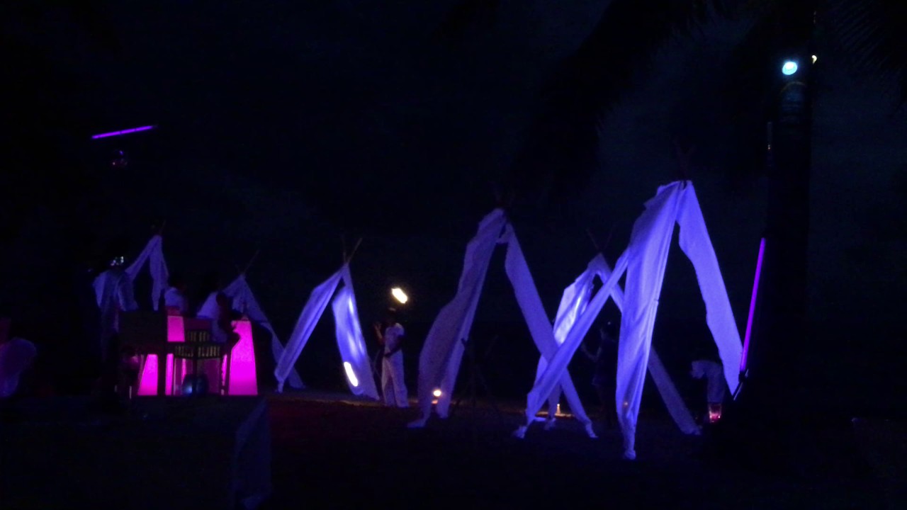 Fire show in WHITE PARTY at Akyra Beach Club Phuket Vol.2