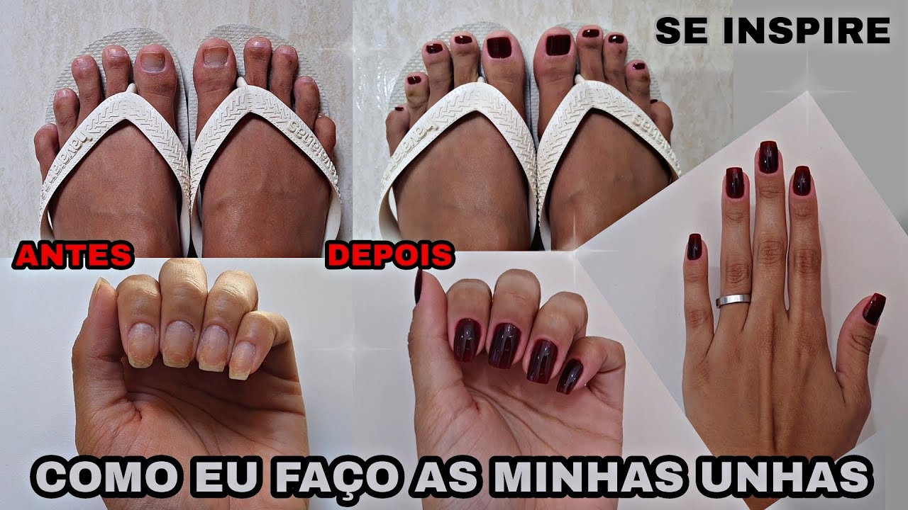 ✅️COMO EU FAÇO AS MINHAS UNHAS DAS MÃOS E DOS PÉS SOZINHA