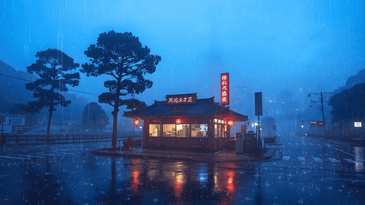 90's Rainy Nights In Tokyo 🌧️ Lofi Music for Peaceful Sleeping & Relax