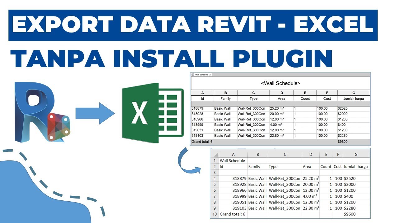 Tutorial Revit Indonesia | Cara Export Revit ke Excel dengan Mudah dan Cepat