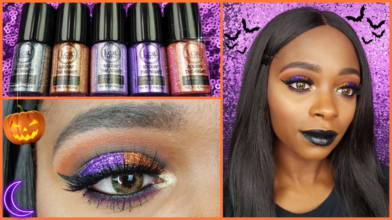 JCat Rockin The Night Glitter Haul • Easy Glitter Eyeshadow Tutorial • Halloween Makeup 2021