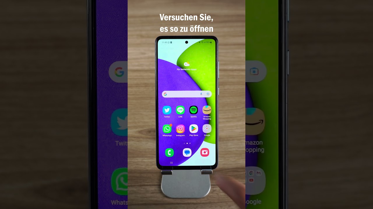 &Ouml;ffnen der Status- und Zugriffsleiste SCHNELLER [SAMSUNG] #androidtricks #shorts