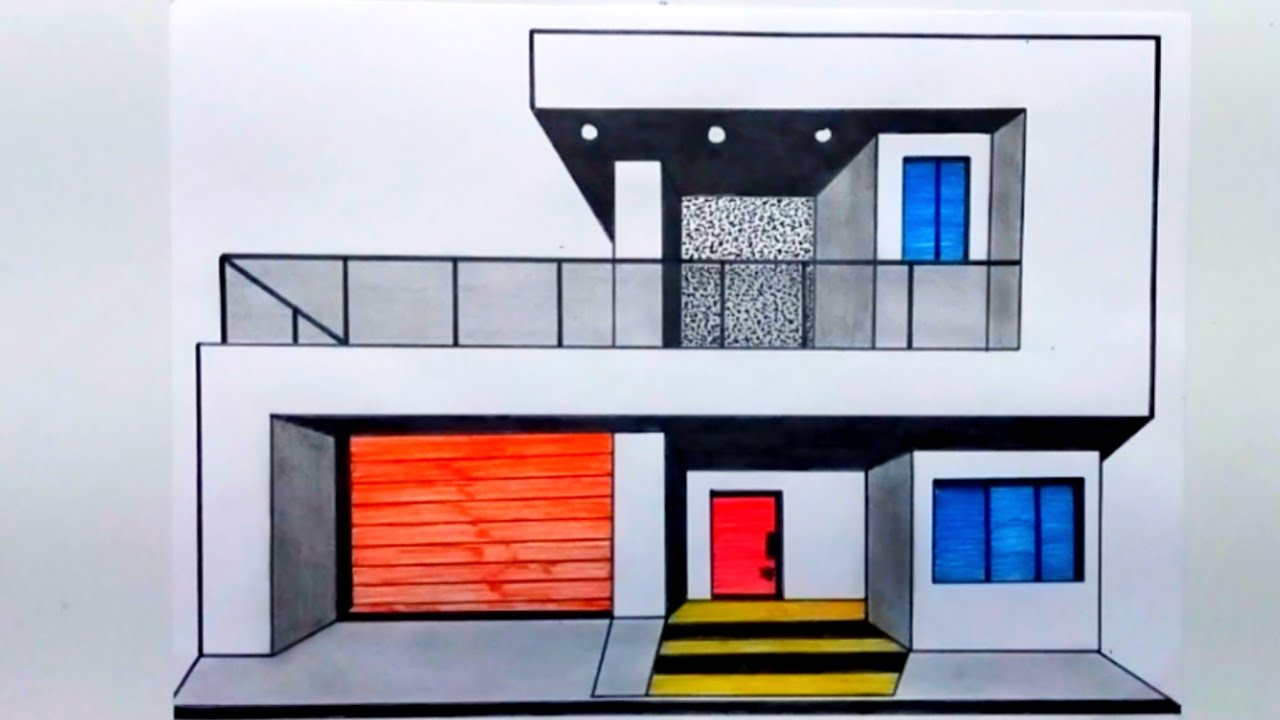 How to draw house 🏠 house drawing | drawing house 🏠 Ghar ka Chitra banaye