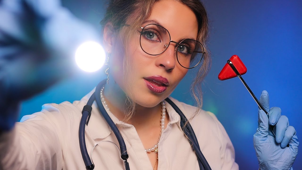ASMR: Полное обследование черепных нервов в темноте | Проверка слуха, проверка зрения | Медицинск...