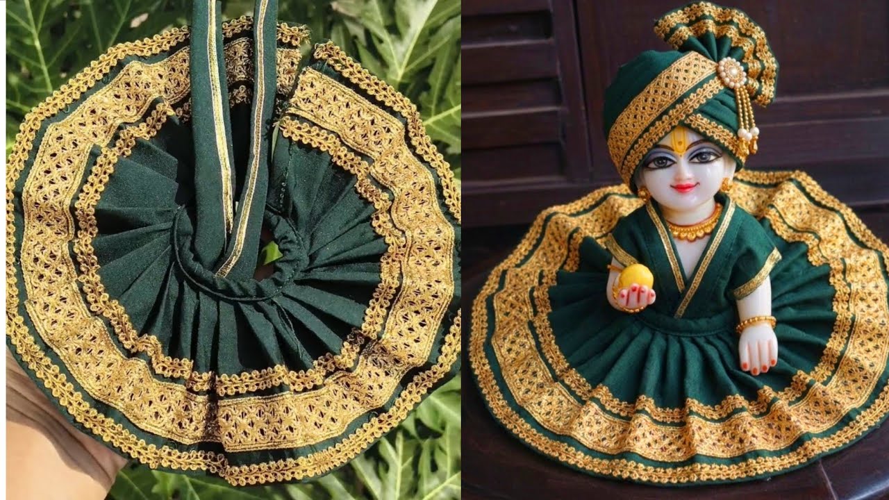 लड्डू गोपाल की समर ☀️स्पेशल काटन की बहुत ही खूबसूरत पोशाक 😍| Easy and simple dress ✨| #laddugopal