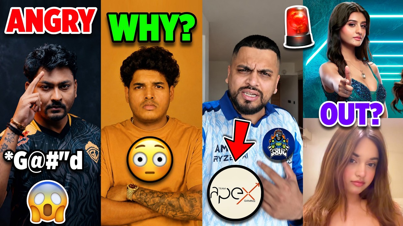 BawaaL & Very ANGRY😡 Full STORY😳 Team APEX GAMING Lineup, GodLike Dynamo, Payal OUT?, Mizo,Sid, BGMI