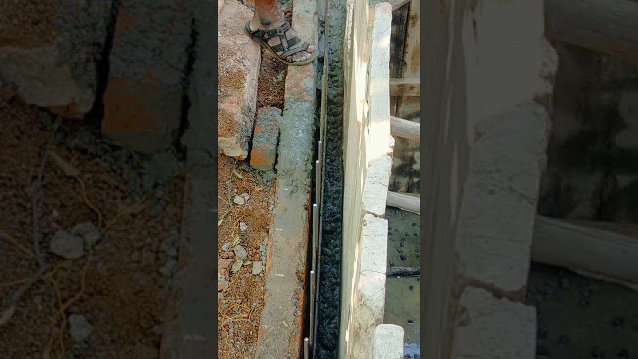 Flow of concrete in sump sidewall