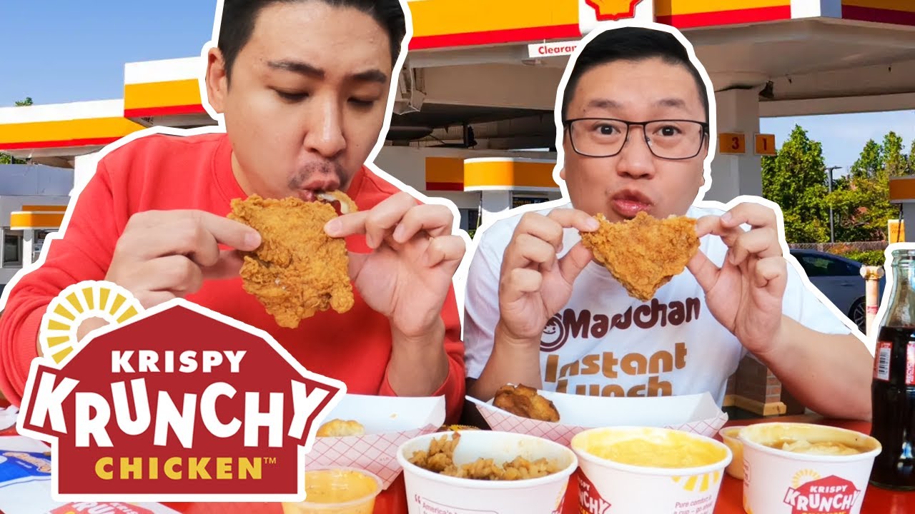Первый раз попробовал хрустящую курицу MUKBANG - Gas Station Fried Chicken