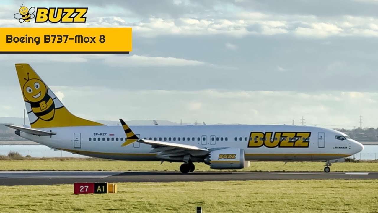 Ryanair Buzz Boeing B737-Max 8 Departing Liverpool To Wroclaw