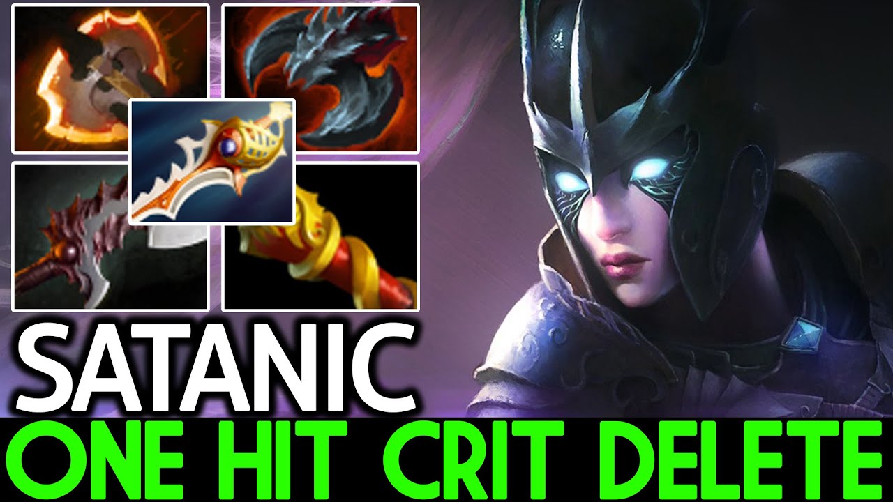 SATANIC [Phantom Assassin] WTF Crit Damage! One Hit Delete Dota 2