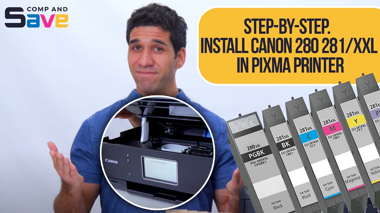 Canon PIXMA TR8620 Printer Ink Cartridges Installation - Canon 280 281 / XL / XXL