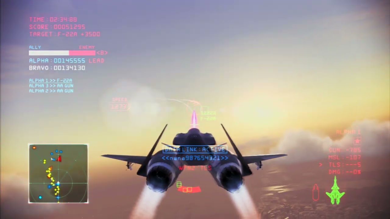 Horribly Slow Kill With Extremely Inefficient Sp.W | ADFX-01 Co-Op in Ace Combat Infinity (Defunct)