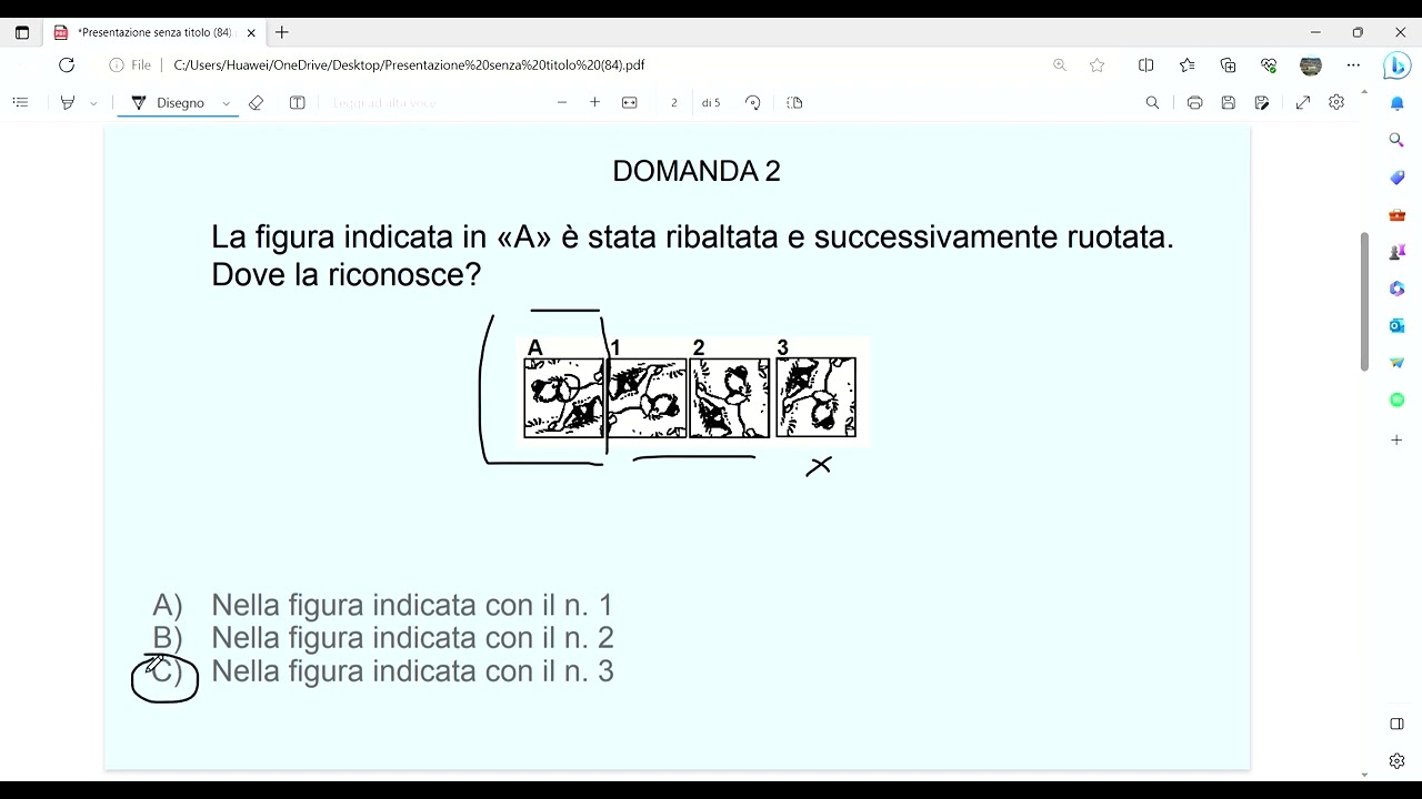 Quiz di logica: rotazione e ribaltamento delle figure