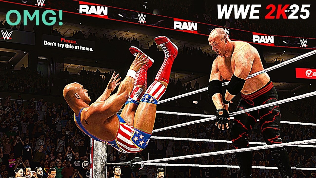 Can Kurt Angle Survive The Big Red Monster? | Kane vs Kurt Angle – Round 4| WWE 2K25 Gameplay