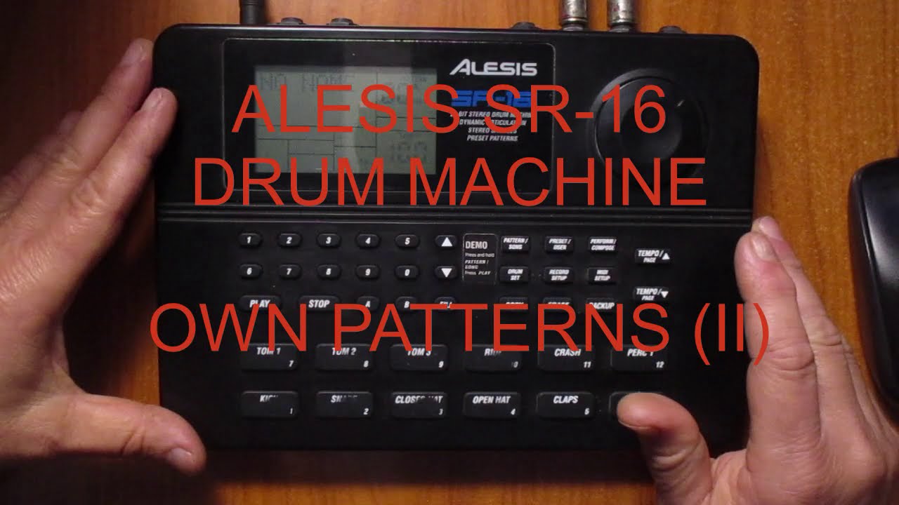 Драм-машина Alesis SR-16, запись собственных паттернов - II