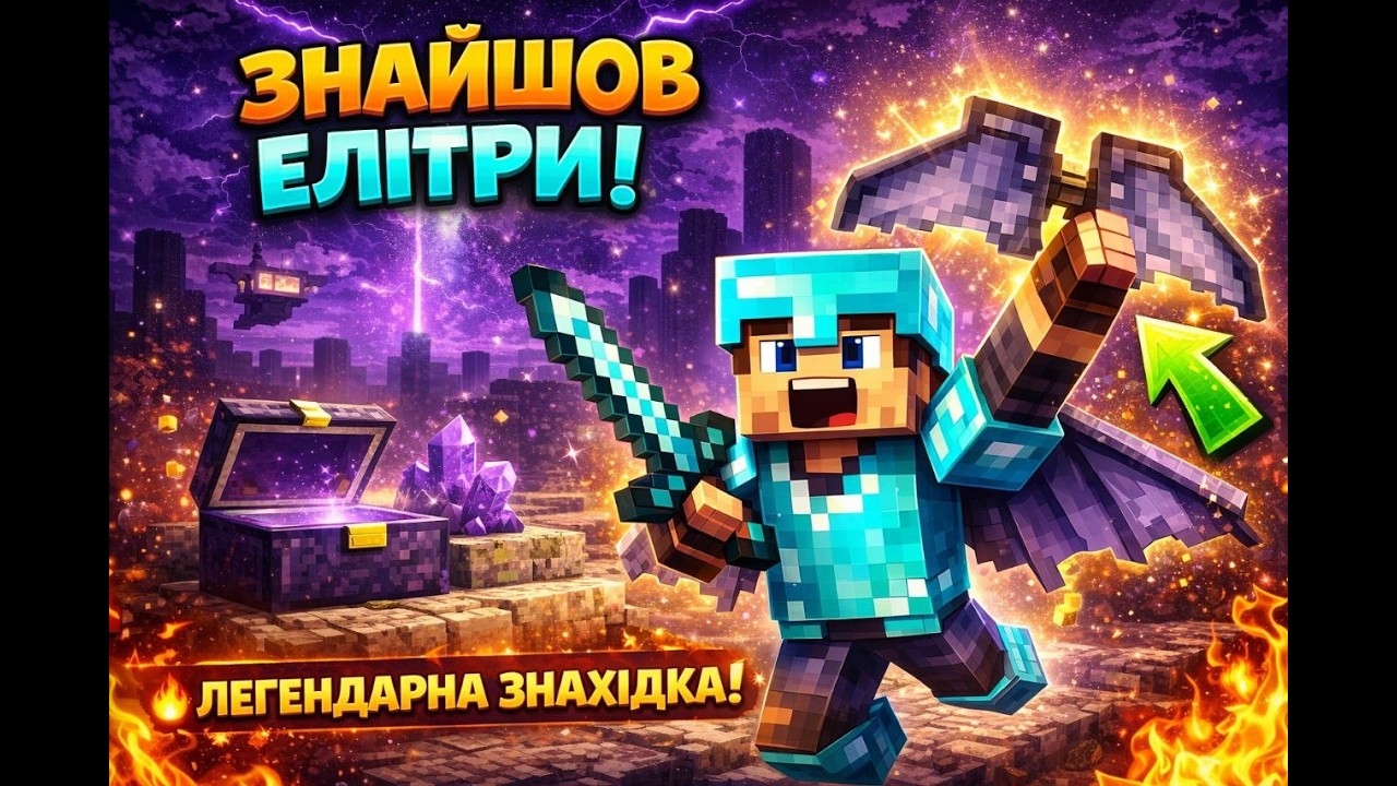 майнкрафт виживання 5 частина (знайшов елітри)