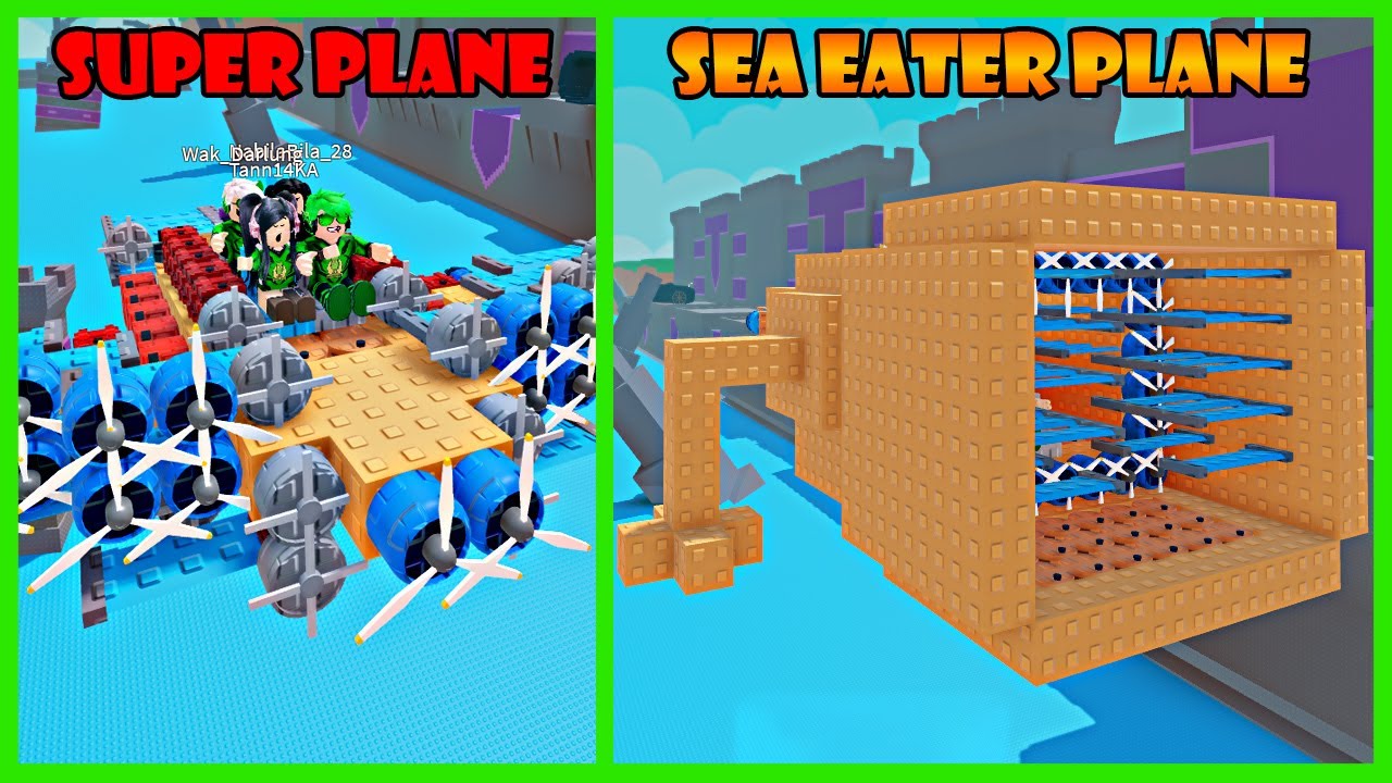 KEREN! Aku Membuat Pesawat Terbang SCP Sea Eater Super Cepat - Roblox Buid A Plane