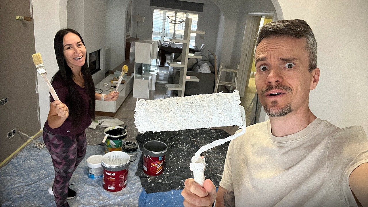 Pintamos Nossa Casa na Espanha! Olha o Antes e Depois 😍 - Família Brancoala