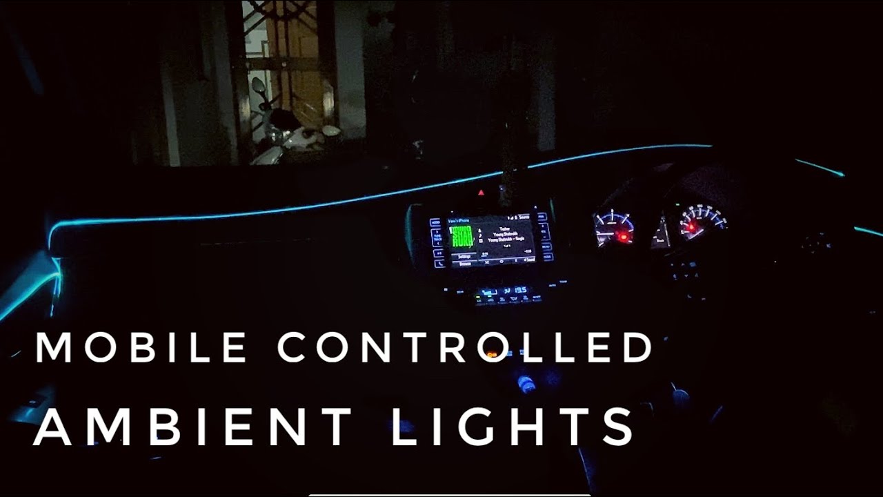 AMBIENT LIGHTING installed in INNOVA CRYSTA (Phone Controlled) | First in INDIA Installation 🇮🇳