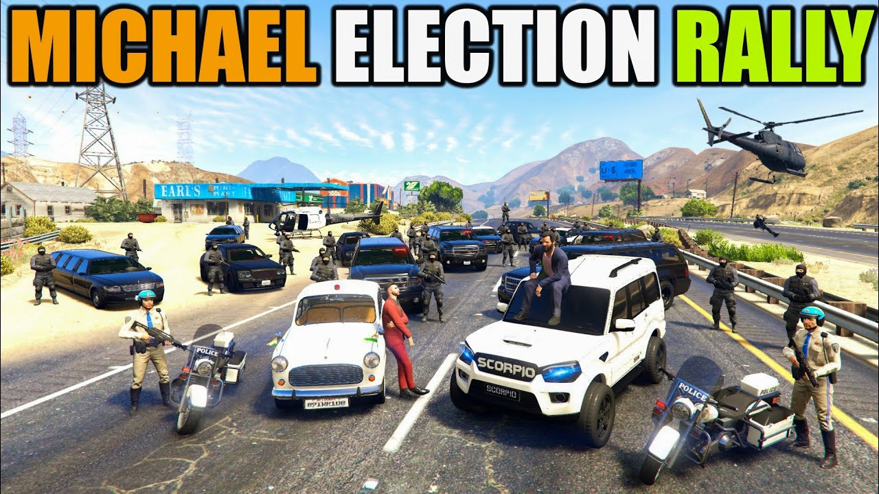 MICHAEL ELECTION RALLY GONE WRONG | GTA 5 😮