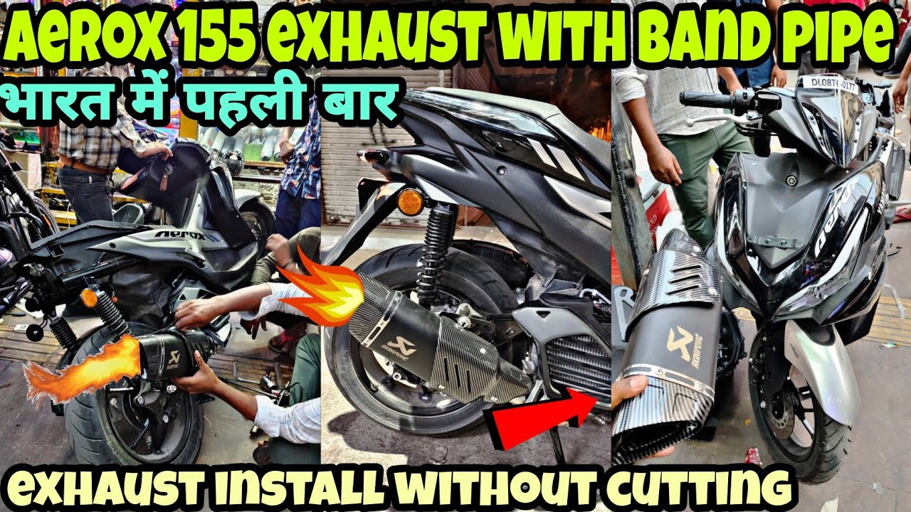 Yamaha aerox155 full exhaust system in India | aerox 155 modification