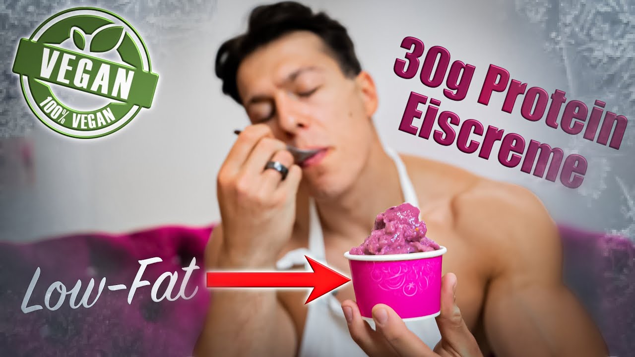 Diät Eiscreme mit 30g Eiweiß in nur 2 Minuten!😍🍧 (Selbstgemacht & vegan)
