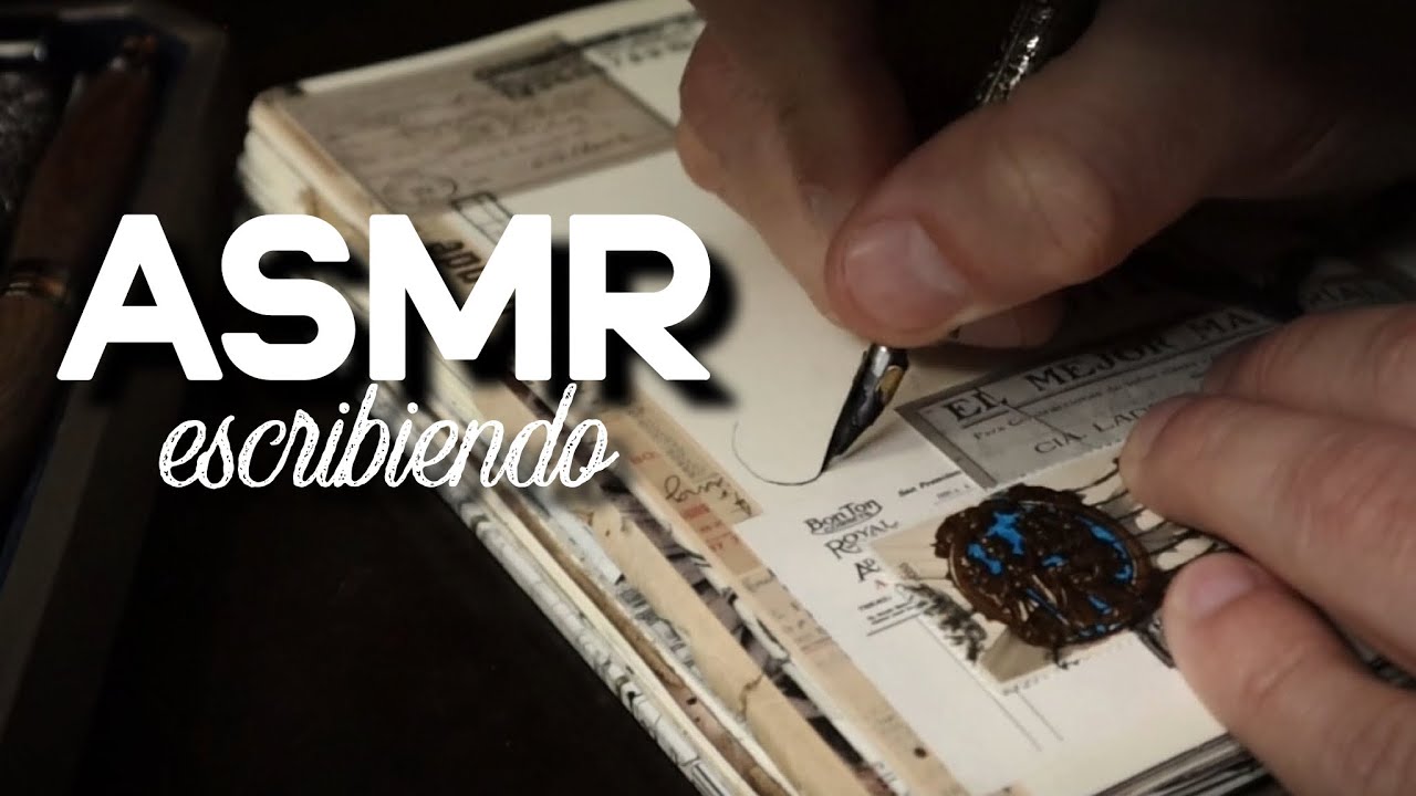 🎙️ ASMR Escribiendo en mi diario [ASMR en español] - Fountain pen writing.