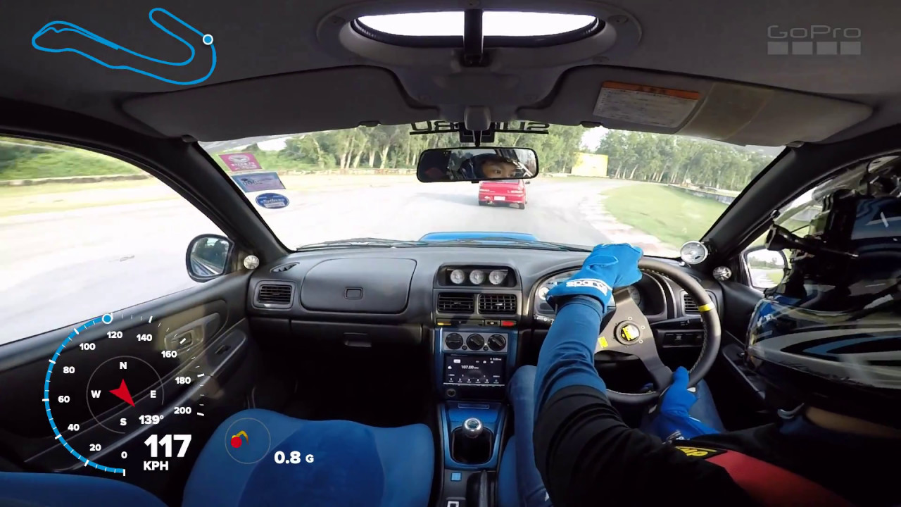 99' Subaru Impreza STI Type RA @ Bira Circuit, Pattaya Thailand (Best Lap 1:15:165)